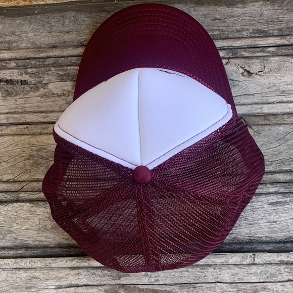 Vintage The Judds Concert Hat by OTTO Maroon and White Mesh Trucker Cap - Picture 5 of 13